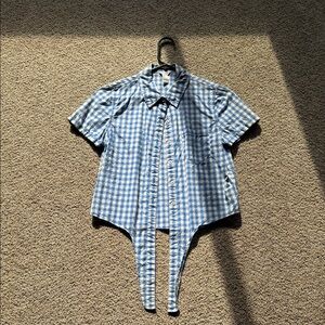 Blue Checkered forever 21 crop top